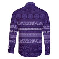 Fiji Marau na Kerisimasi Family Matching Mermaid Dress and Hawaiian Shirt Purple Tapa Masi Inspired Christmas LT9 - Polynesian Pride