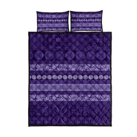 Fiji Marau na Kerisimasi Quilt Bed Set Purple Tapa Masi Inspired Christmas - Polynesian Pride