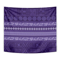 Fiji Marau na Kerisimasi Tapestry Purple Tapa Masi Inspired Christmas - Polynesian Pride
