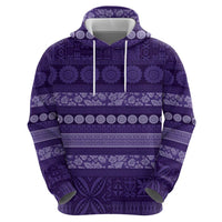 Fiji Marau na Kerisimasi Zip Hoodie Purple Tapa Masi Inspired Christmas - Polynesian Pride