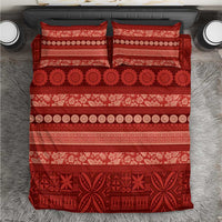 Fiji Marau na Kerisimasi Bedding Set Red Tapa Masi Inspired Christmas - Polynesian Pride