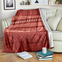Fiji Marau na Kerisimasi Blanket Red Tapa Masi Inspired Christmas - Polynesian Pride