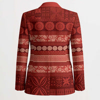 Fiji Marau na Kerisimasi Blazer Red Tapa Masi Inspired Christmas - Polynesian Pride