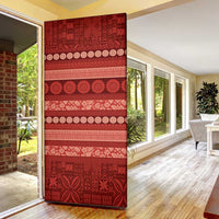 Fiji Marau na Kerisimasi Door Cover Red Tapa Masi Inspired Christmas - Polynesian Pride