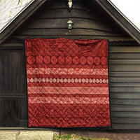 Fiji Marau na Kerisimasi Quilt Red Tapa Masi Inspired Christmas - Polynesian Pride