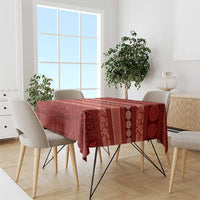 Fiji Marau na Kerisimasi Tablecloth Red Tapa Masi Inspired Christmas - Polynesian Pride