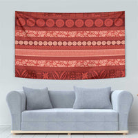 Fiji Marau na Kerisimasi Tapestry Red Tapa Masi Inspired Christmas - Polynesian Pride