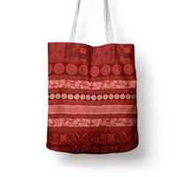 Fiji Marau na Kerisimasi Tote Bag Red Tapa Masi Inspired Christmas - Polynesian Pride
