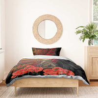 Maori Kiwi Soldier Fern Tattoo ANZAC Day Bedding Set Lest We Forget