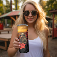 Maori Kiwi Soldier Fern Tattoo ANZAC Day Skinny Tumbler Lest We Forget LT9 - Polynesian Pride