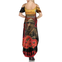 Maori Kiwi Soldier Fern Tattoo ANZAC Day Summer Maxi Dress Lest We Forget