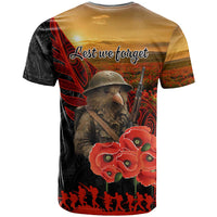 Maori Kiwi Soldier Fern Tattoo ANZAC Day T Shirt Lest We Forget