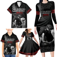 New Zealand Mother's Day Family Matching Long Sleeve Bodycon Dress and Hawaiian Shirt Maori Hongi Aroha Ahau Ki A Koe Mama LT9 - Polynesian Pride