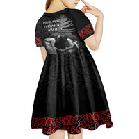 New Zealand Mother's Day Kid Short Sleeve Dress Maori Hongi Aroha Ahau Ki A Koe Mama LT9 - Polynesian Pride