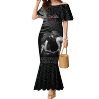New Zealand Mother's Day Mermaid Dress Maori Hongi Aroha Ahau Ki A Koe Mama LT9 Women Black - Polynesian Pride