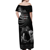 New Zealand Mother's Day Off Shoulder Maxi Dress Maori Hongi Aroha Ahau Ki A Koe Mama LT9 - Polynesian Pride