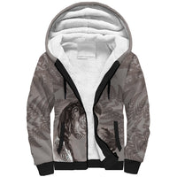 New Zealand Mother's Day Sherpa Hoodie - Maori Mo Toku Mama Silver Fern LT9 Unisex Nude - Polynesian Pride