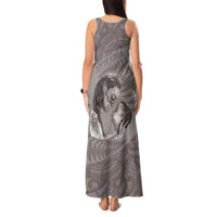 New Zealand Mother's Day Tank Maxi Dress Maori Mo Toku Mama Silver Fern LT9 - Polynesian Pride