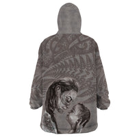 New Zealand Mother's Day Wearable Blanket Hoodie Maori Mo Toku Mama Silver Fern