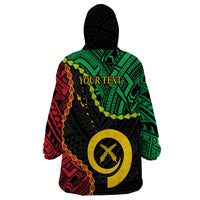 Personalised Vanuatu 44th Anniversary Wearable Blanket Hoodie Tugeta Yumi Selebretem Indipendens Dei
