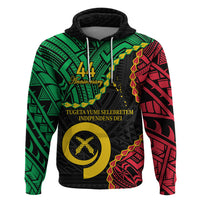 Personalised Vanuatu 44th Anniversary Zip Hoodie Tugeta Yumi Selebretem Indipendens Dei