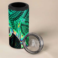 Personalised Aotearoa Papua Shell 4 in 1 Can Cooler Tumbler Maori Tribal Pattern