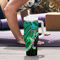 Personalised Aotearoa Papua Shell Tumbler With Handle Maori Tribal Pattern LT9 - Polynesian Pride