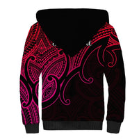 Aotearoa Maori Koru Sherpa Hoodie Polynesian Pacific Tribal - Pink LT9 - Polynesian Pride