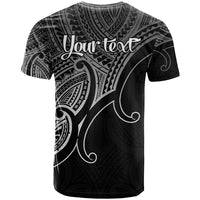 Custom Aotearoa Maori Koru T Shirt Polynesian Pacific Tribal Black LT9 - Polynesian Pride
