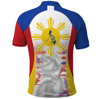 Philippines Flag Day Polo Shirt Filipino Feather Pattern