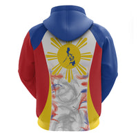 Philippines Flag Day Zip Hoodie Filipino Feather Pattern