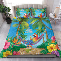 5 Oclock Somewhere Bedding Set Hawaii Parrots Cocktail Summer Beach Vibe - Polynesian Pride