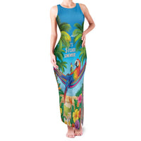 5 Oclock Somewhere Family Matching Tank Maxi Dress and Hawaiian Shirt Hawaii Parrots Cocktail Summer Beach Vibe - Polynesian Pride