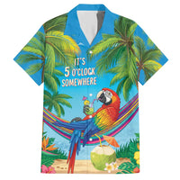 5 Oclock Somewhere Hawaiian Shirt Hawaii Parrots Cocktail Summer Beach Vibe - Polynesian Pride