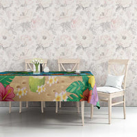 5 Oclock Somewhere Tablecloth Hawaii Parrots Cocktail Summer Beach Vibe - Polynesian Pride
