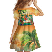 5 Oclock Somewhere Personalized Family Matching Off Shoulder Short Dress and Hawaiian Shirt Hawaii Parrots Plumeria Summer Vibe - Polynesian Pride