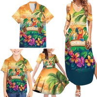 5 Oclock Somewhere Personalized Family Matching Summer Maxi Dress and Hawaiian Shirt Hawaii Parrots Plumeria Summer Vibe - Polynesian Pride