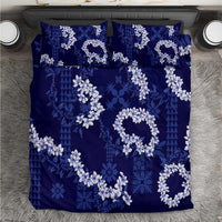 Mokihana Maile and Ilima Leis Bedding Set Uliuli Hawaiian Tapa Quilt Pattern - Polynesian Pride