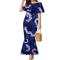 Mokihana Maile and Ilima Leis Family Matching Mermaid Dress and Hawaiian Shirt Uliuli Hawaiian Tapa Quilt Pattern - Polynesian Pride