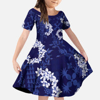 Mokihana Maile and Ilima Leis Family Matching Summer Maxi Dress and Hawaiian Shirt Uliuli Hawaiian Tapa Quilt Pattern - Polynesian Pride