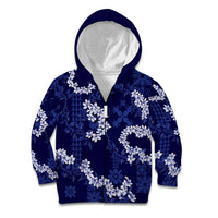 Mokihana Maile and Ilima Leis Kid Hoodie Uliuli Hawaiian Tapa Quilt Pattern - Polynesian Pride