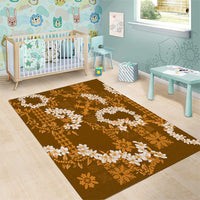 Mokihana Maile and Ilima Leis Area Rug Alani Hawaiian Tapa Quilt Pattern - Polynesian Pride