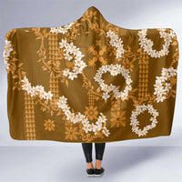 Mokihana Maile and Ilima Leis Hooded Blanket Alani Hawaiian Tapa Quilt Pattern - Polynesian Pride