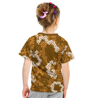 Mokihana Maile and Ilima Leis Kid T Shirt Alani Hawaiian Tapa Quilt Pattern - Polynesian Pride