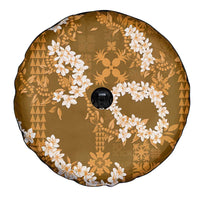 Mokihana Maile and Ilima Leis Spare Tire Cover Alani Hawaiian Tapa Quilt Pattern - Polynesian Pride