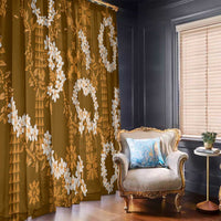 Mokihana Maile and Ilima Leis Window Curtain Alani Hawaiian Tapa Quilt Pattern - Polynesian Pride