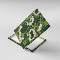 Mokihana Maile and Ilima Leis Canvas Wall Art Omaʻomaʻo Hawaiian Tapa Quilt Pattern - Polynesian Pride