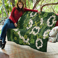 Mokihana Maile and Ilima Leis Quilt Omaʻomaʻo Hawaiian Tapa Quilt Pattern - Polynesian Pride