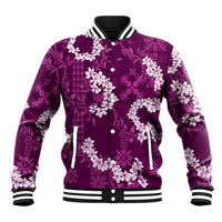 Mokihana Maile and Ilima Leis Baseball Jacket Akala Hawaiian Tapa Quilt Pattern - Polynesian Pride