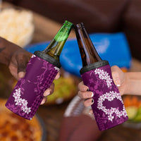 Mokihana Maile and Ilima Leis 4 in 1 Can Cooler Tumbler Akala Hawaiian Tapa Quilt Pattern - Polynesian Pride